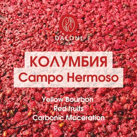 Campo Hermoso Red Fruits Carbonic Maceration (углеродная мацерация в красных ягодах) — кофе от Daloni, Колумбия