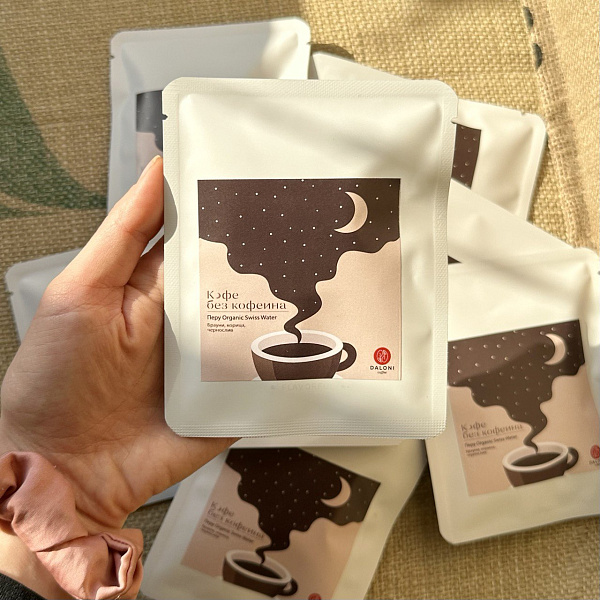 Дрип-пакет Декаф Peru Organic Swiss Water (без кофеина) — кофе от Daloni, Перу